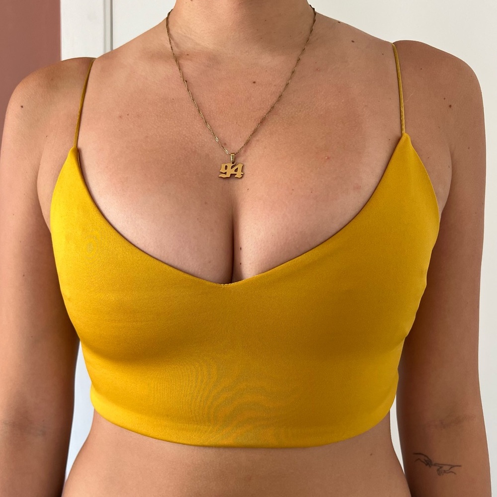 Zara Gold bustier Top, size S